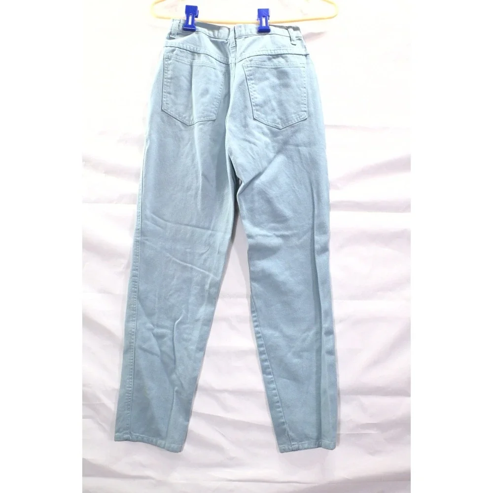 Vintage Petite Sophisticate Y2K High Rise Mom Jeans Light Blue Denim Womens 6